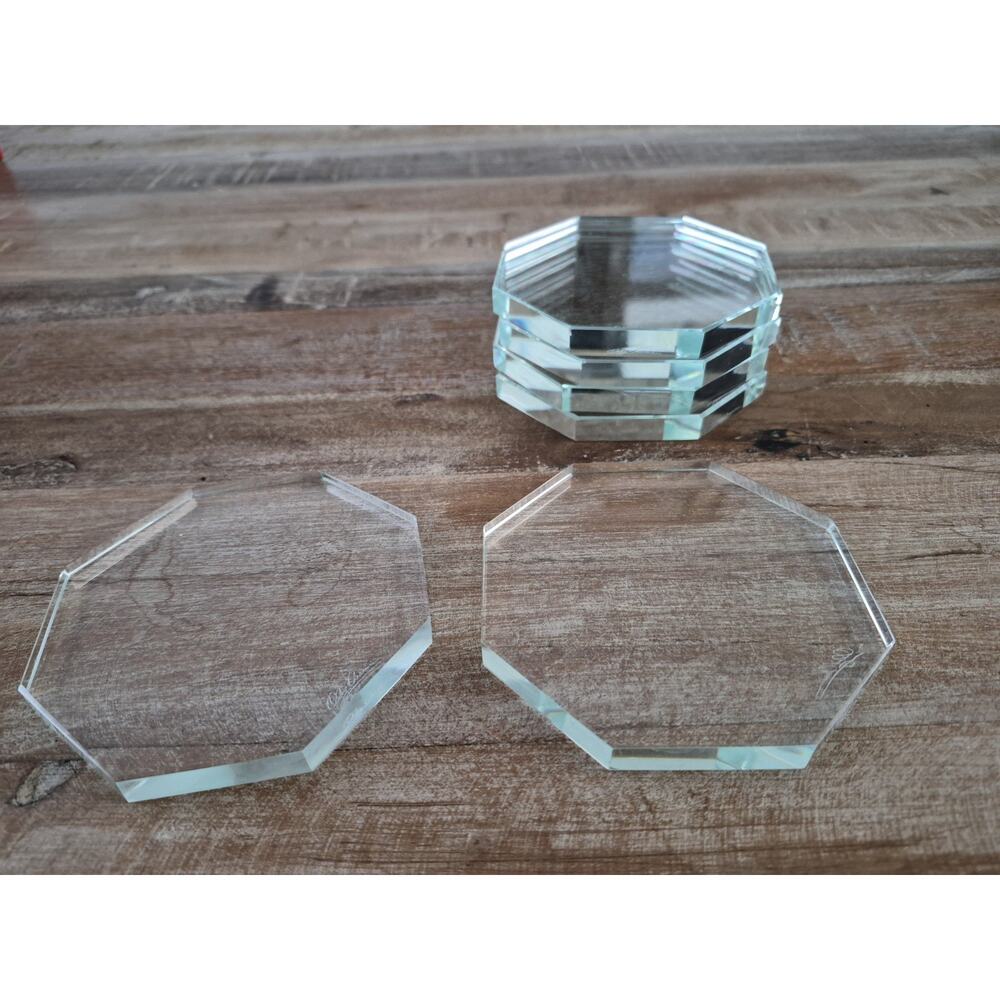 Oleg Cassini Crystal Coasters - Set of 7